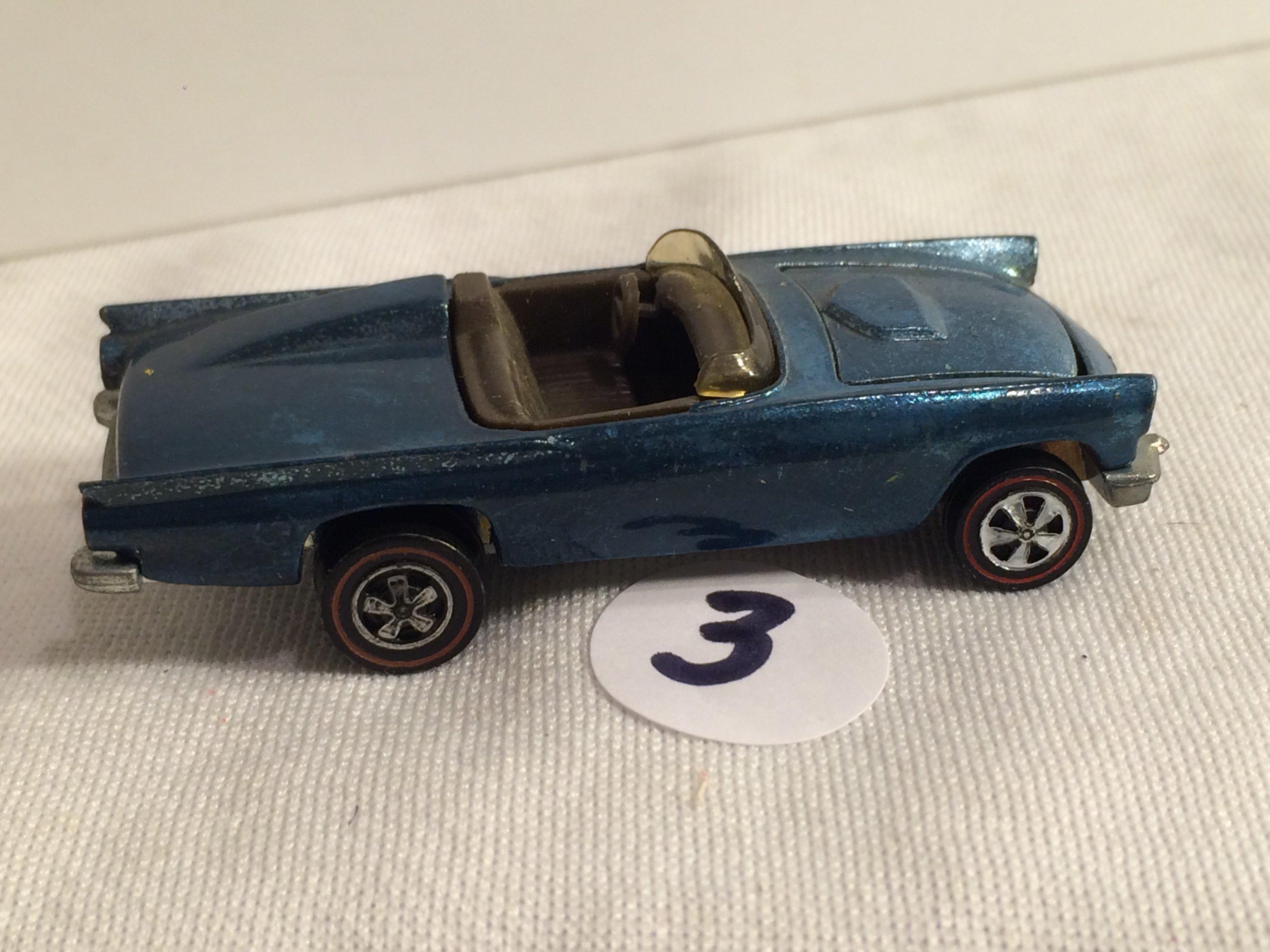 Collector 1968 Vintage Hot wheels Mattel Redline Wheels Classic 57 Ford T-Bird blue US 1/64 Scale