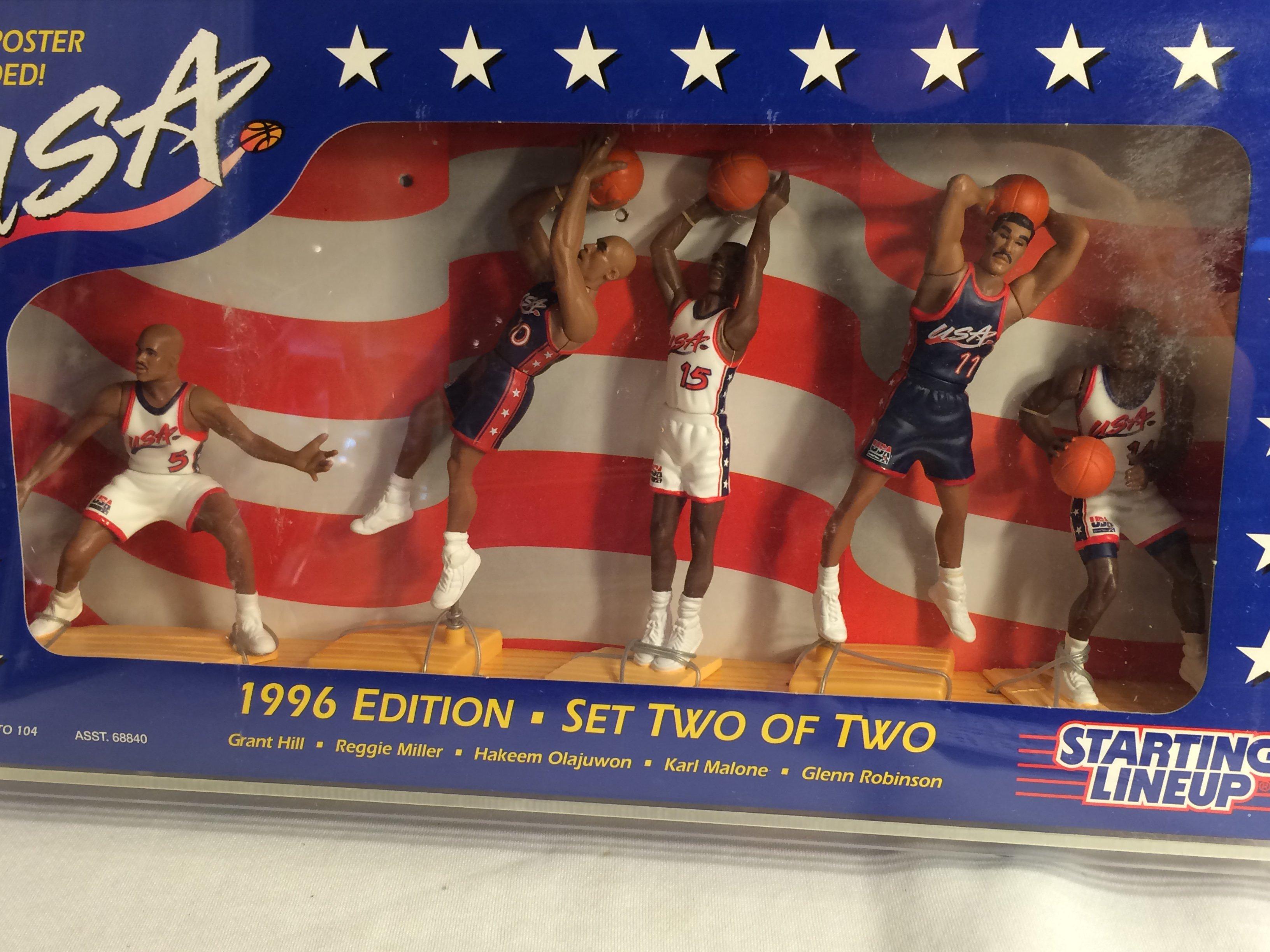 Collector NIP Starting Lineup 1996 Usa Basketball Team Set 1 & 2 Of 2  18"Tall By 16" Width Box Size