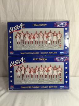 Collector NIP Starting Lineup 1996 Usa Basketball Team Set 1 & 2 Of 2  18"Tall By 16" Width Box Size