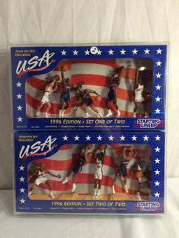 Collector NIP Starting Lineup 1996 Usa Basketball Team Set 1 & 2 Of 2  18"Tall By 16" Width Box Size