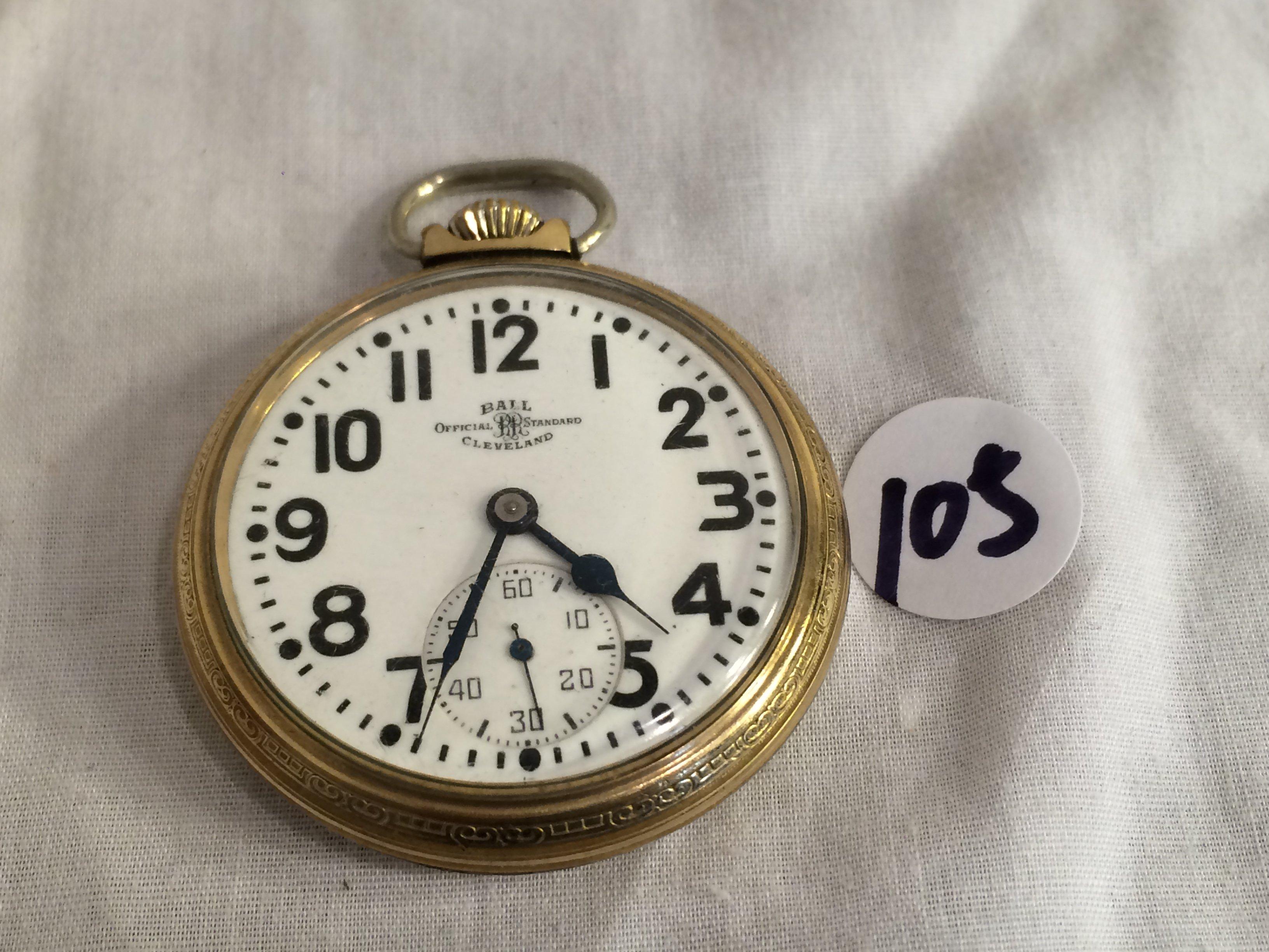 Collector Ball Official Standard Cleveland Pocketwatch -see Pictures