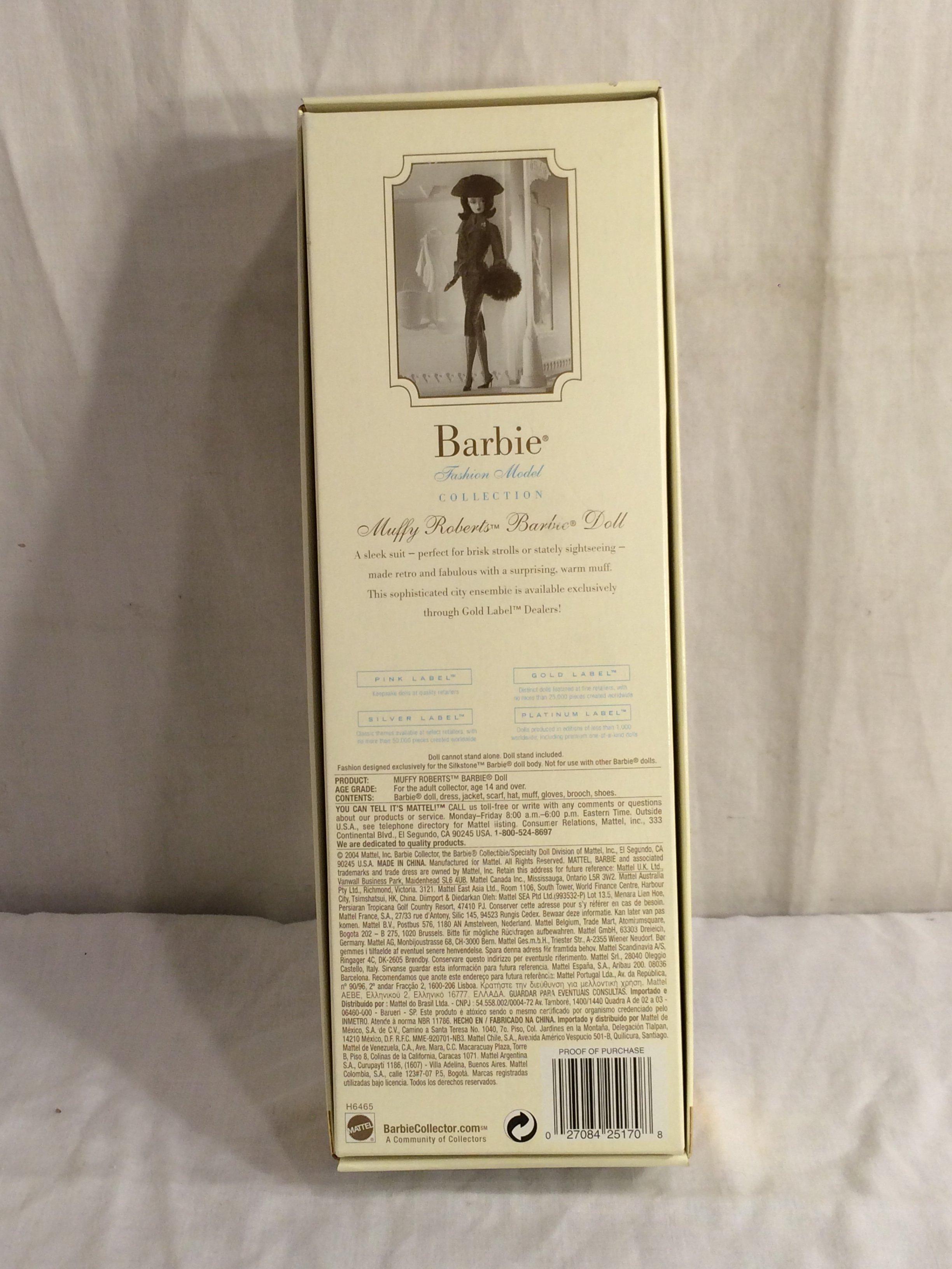 NIB Barbie Genuine Silkstone Body Fashion Model Gold Label Collection "Muffy Roberts" 13.5" Tbox