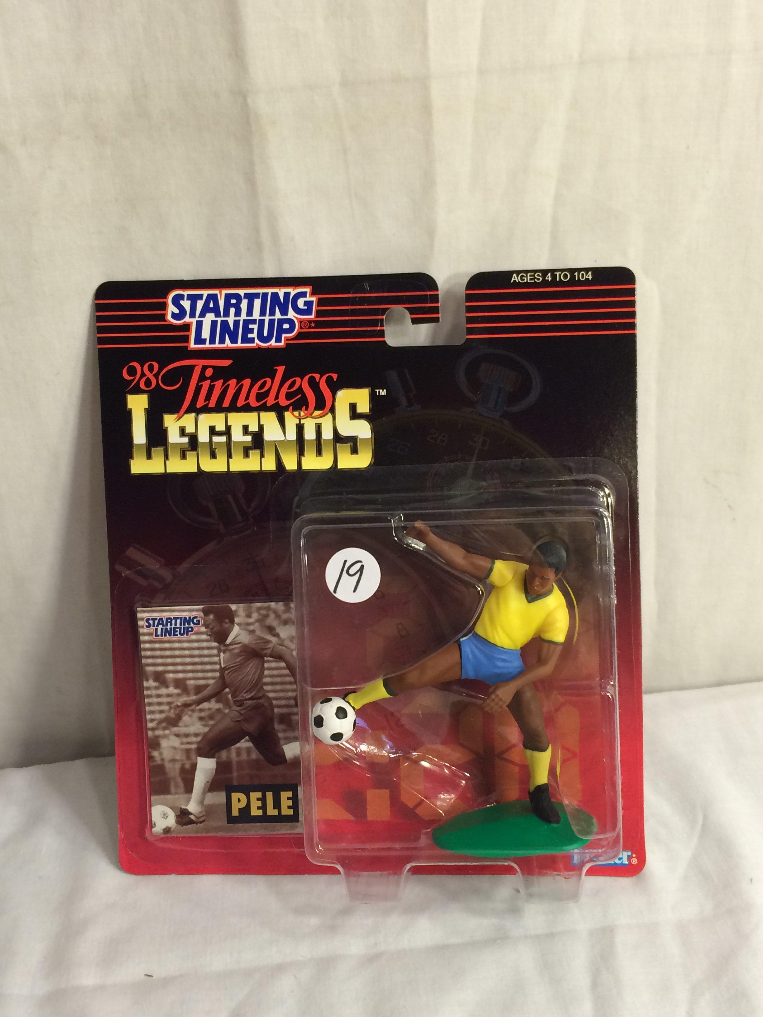 NIP Collector Starting Lineup Timeless Legends 1998 Pele Kenner Sport Figure 5"Tall Figure