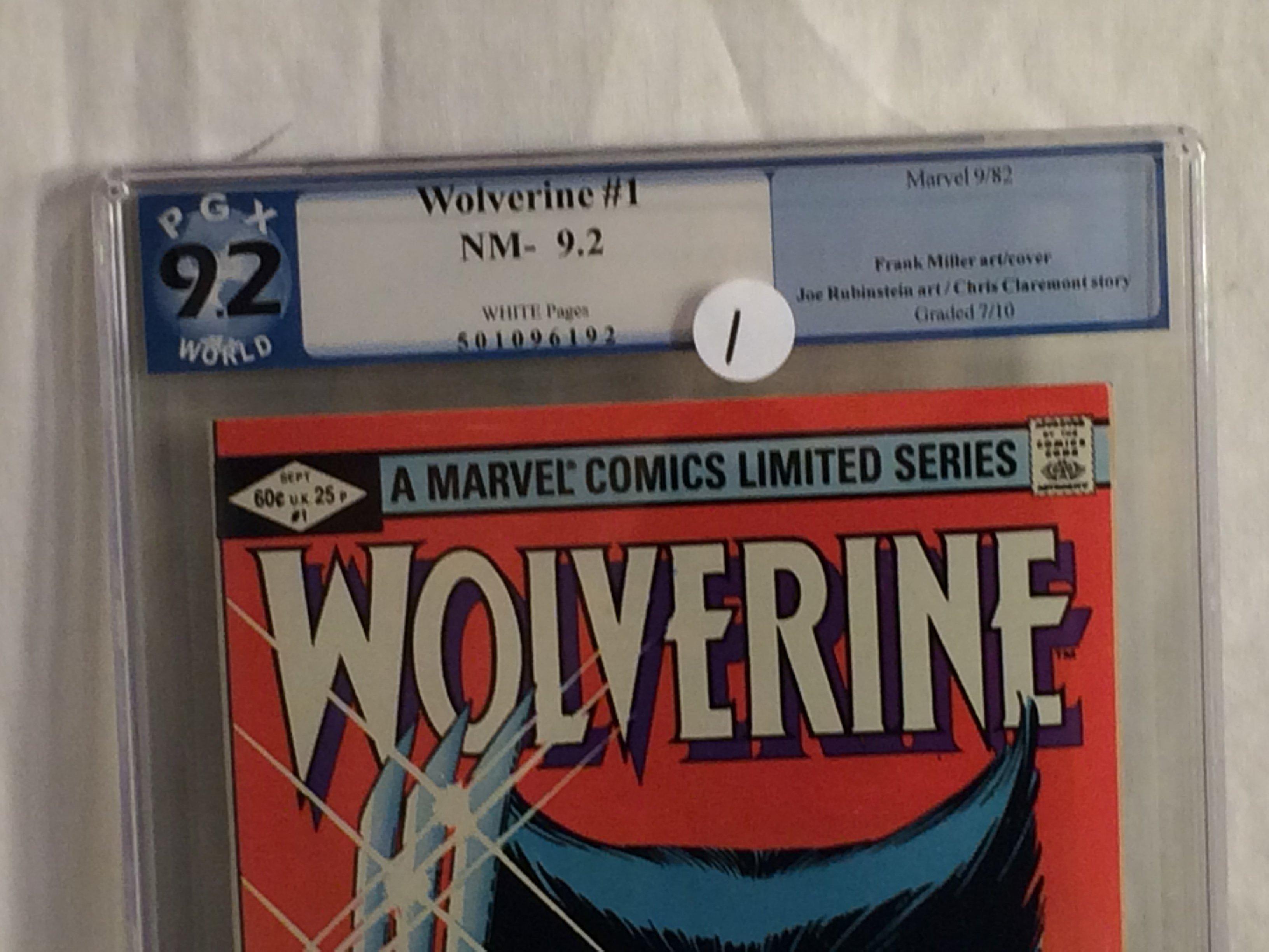 Collector PGX World Marvel 9/82 Wolverine #1 NM-9.2 Graded Comic Book