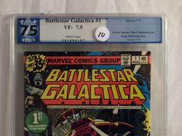Collector PGX World 7.5 Marvel 3/79 Battle Galactica #1 VF 7.5 Graded Comic Book