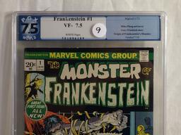 Collector PGX World 7.5 Marvel 1/73 Frankeinstein #1 VF 7.5 Graded Comic Book