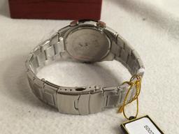Collector New Jules Jurgensen 9275003U 10ATM Water Resistant Stainless Steel Wristband