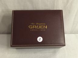 New Gruen Fine Timepieces Gss23-04  Sapphire Crystal 30M Water Resistance yellow/gold Leather WB