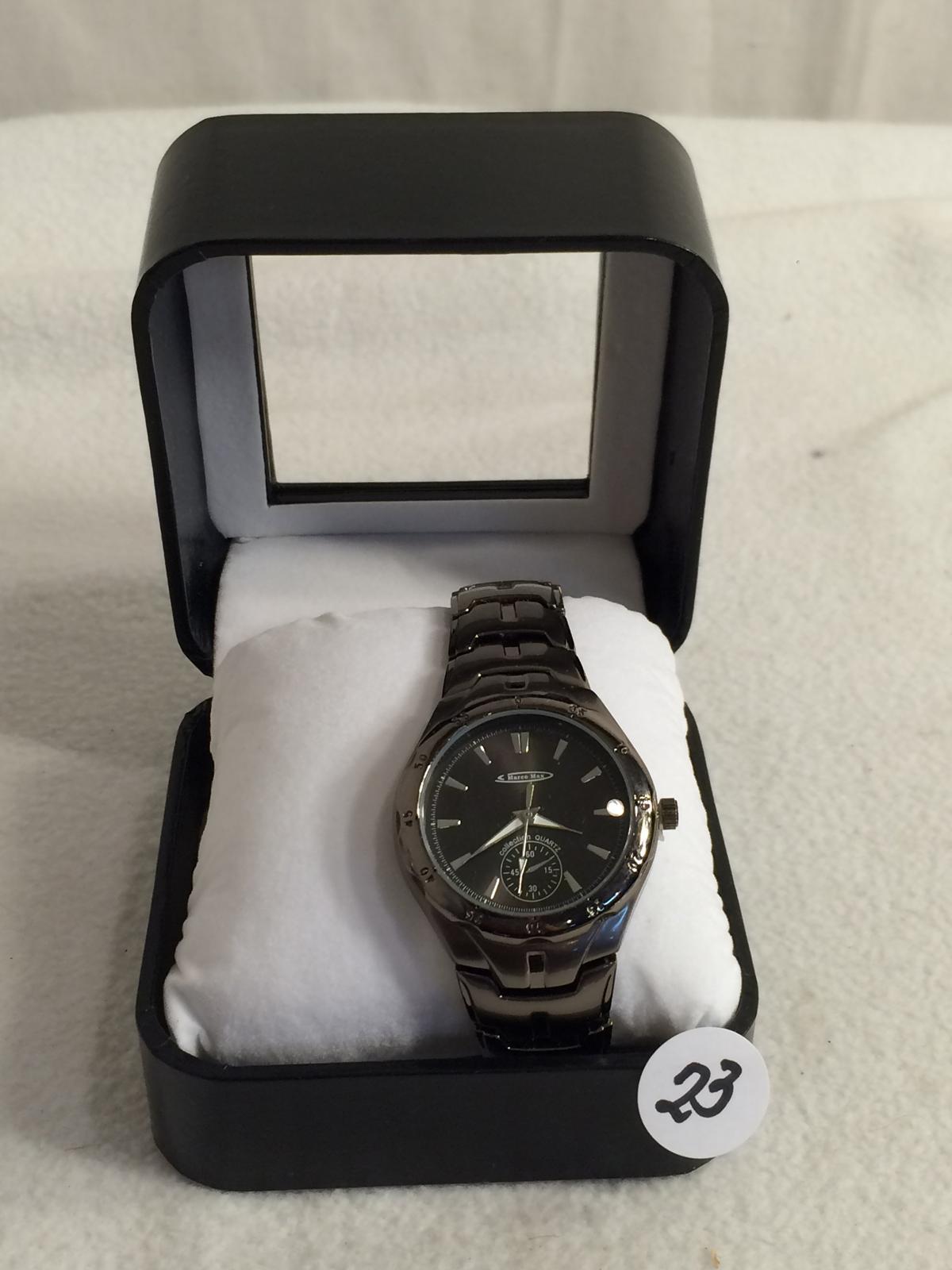 Collector New Marco Max Water Resistance Black Stainless Steel Watch