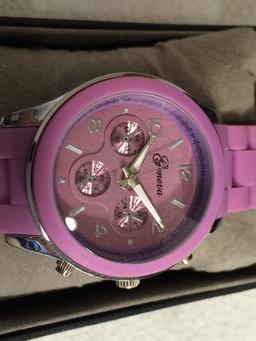 Collector New Geneva Quartz Quality Ladies Watch Water Resistance Stainless Steel