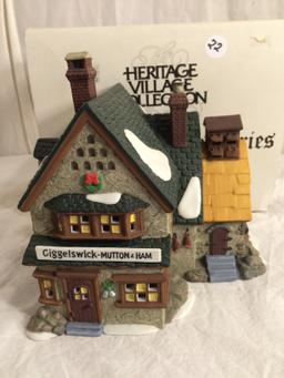 Department 56 Heritage Village Collection Dickens Series "Giggleswick Mutton & Ham Porcelain 9"x7"