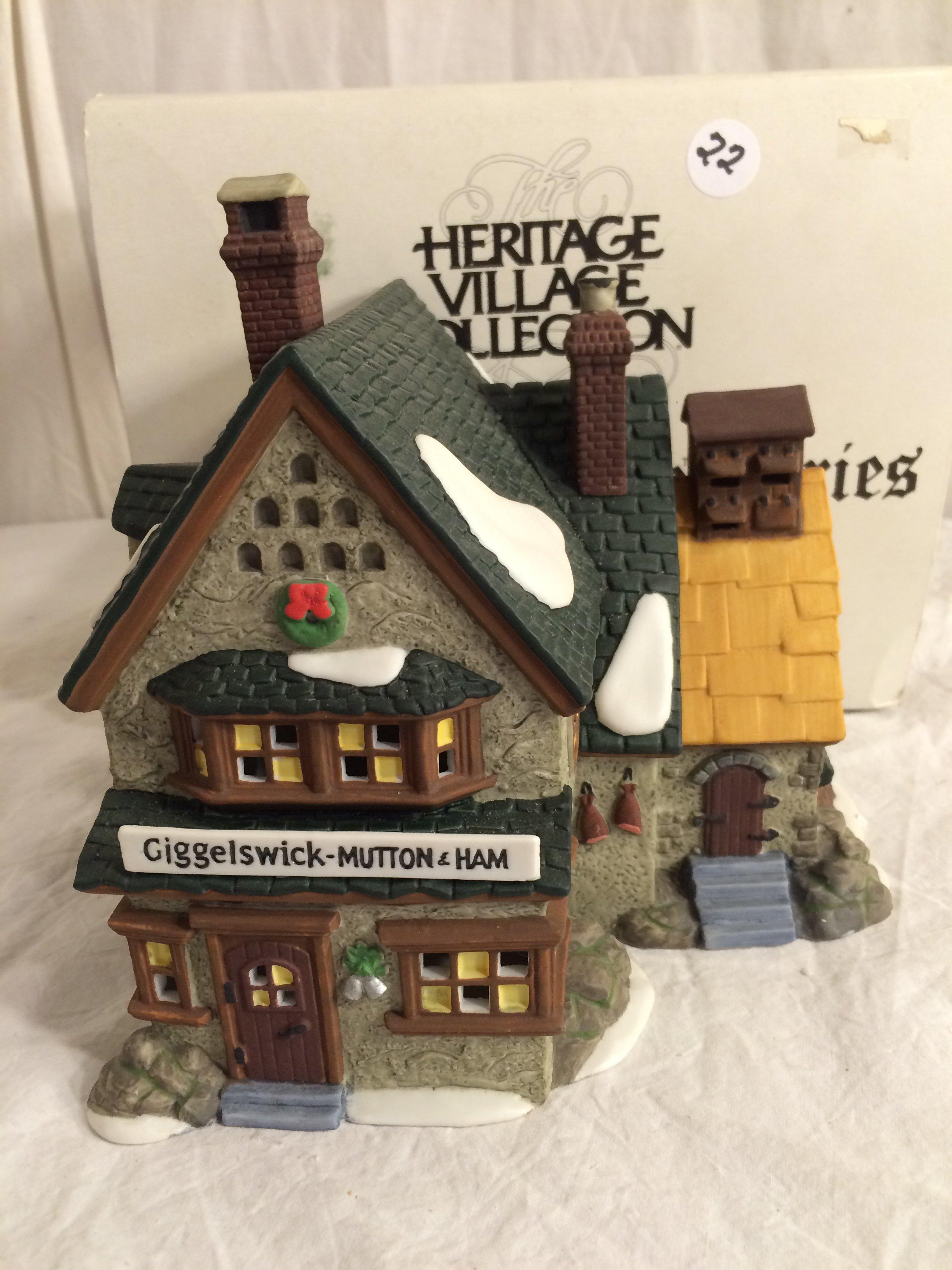 Department 56 Heritage Village Collection Dickens Series "Giggleswick Mutton & Ham Porcelain 9"x7"