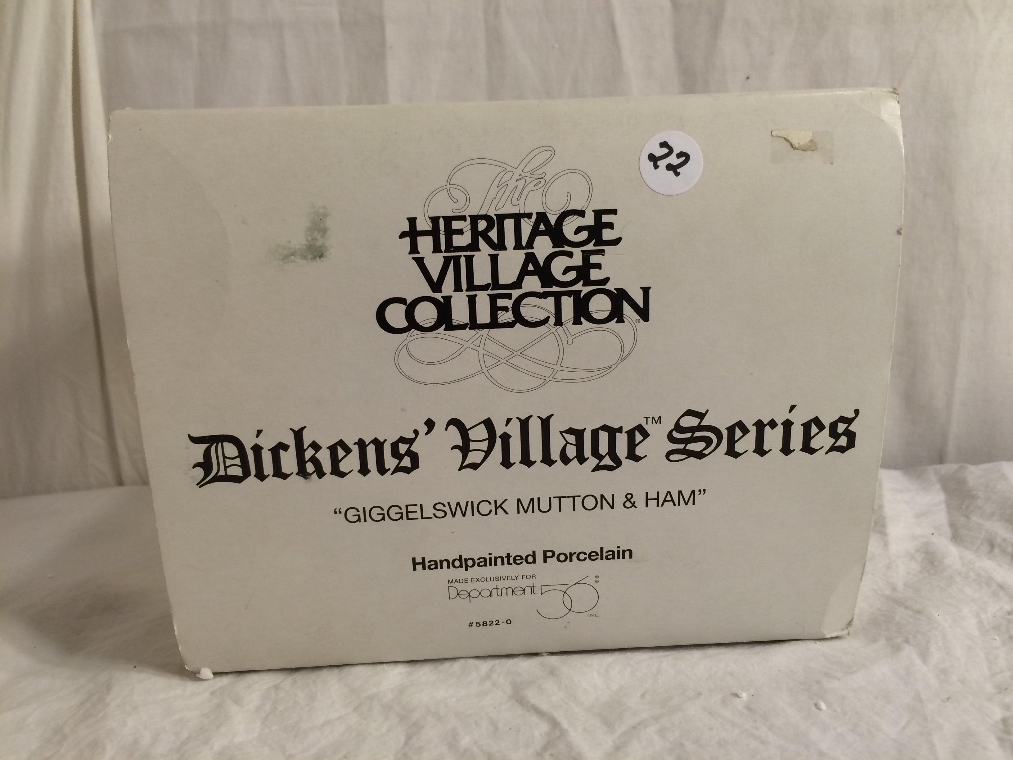 Department 56 Heritage Village Collection Dickens Series "Giggleswick Mutton & Ham Porcelain 9"x7"