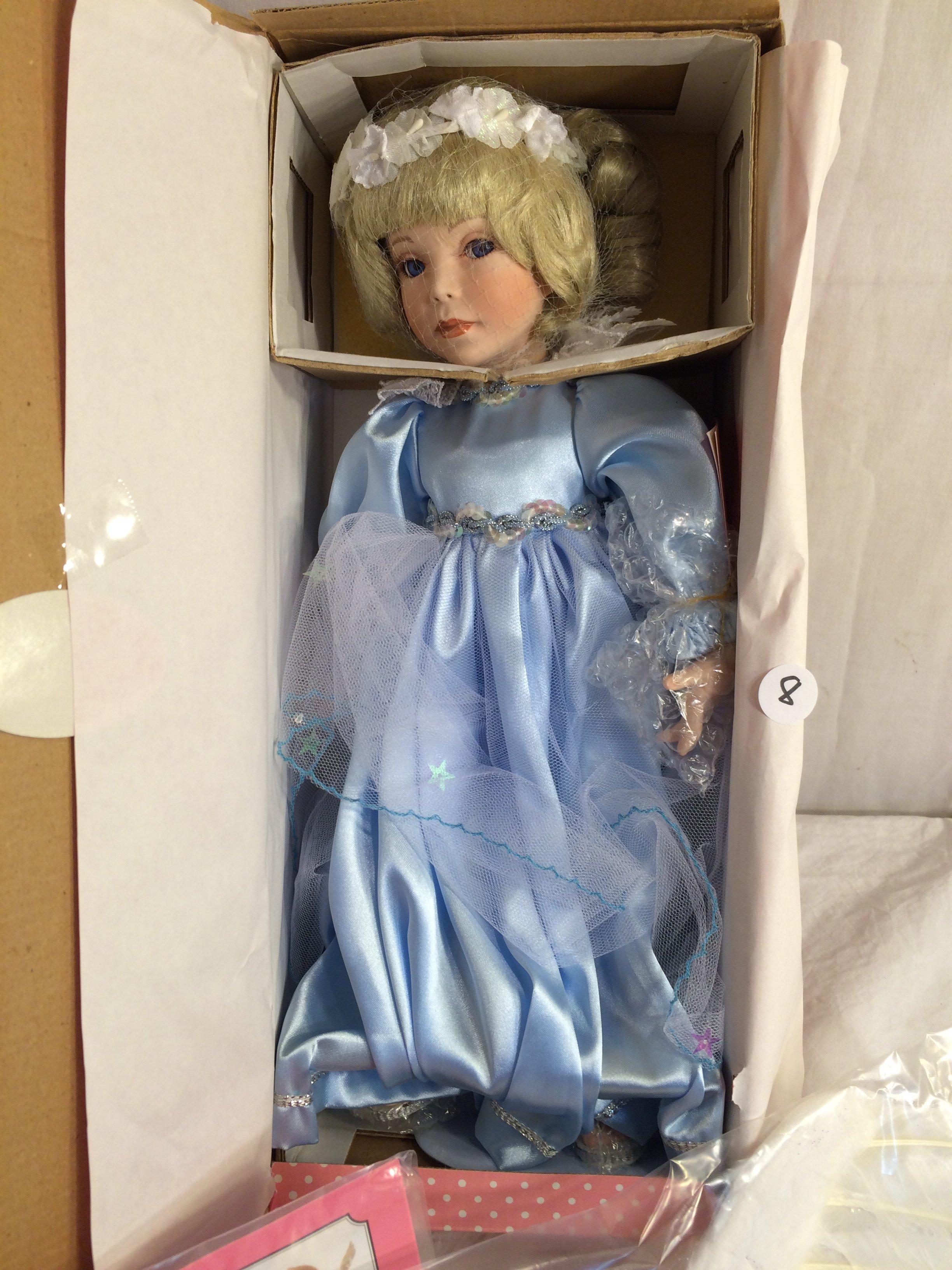 Collector Paradise Gallery Treasury Collection Porcelain Doll "Angel Of Peace" Box Size: 15"Tal