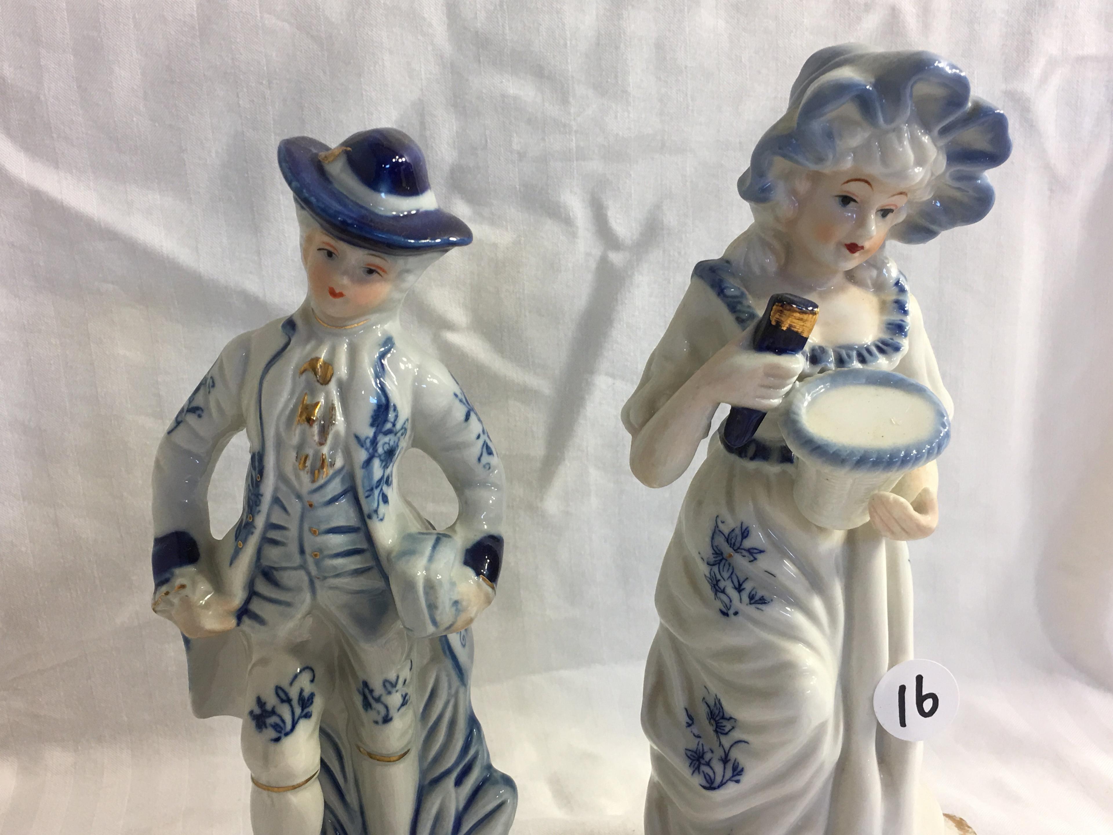 Lot of 2 Pieces Collector Japanese Porcelain Figurines Size Each: 9"tall Figurines - See Pictures