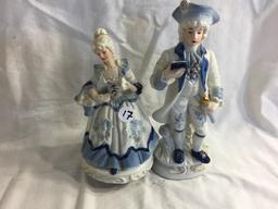 Lot of 2 Pieces Collector Japanese Porcelain Figurines 7-9"Tall /Each - See Pictures