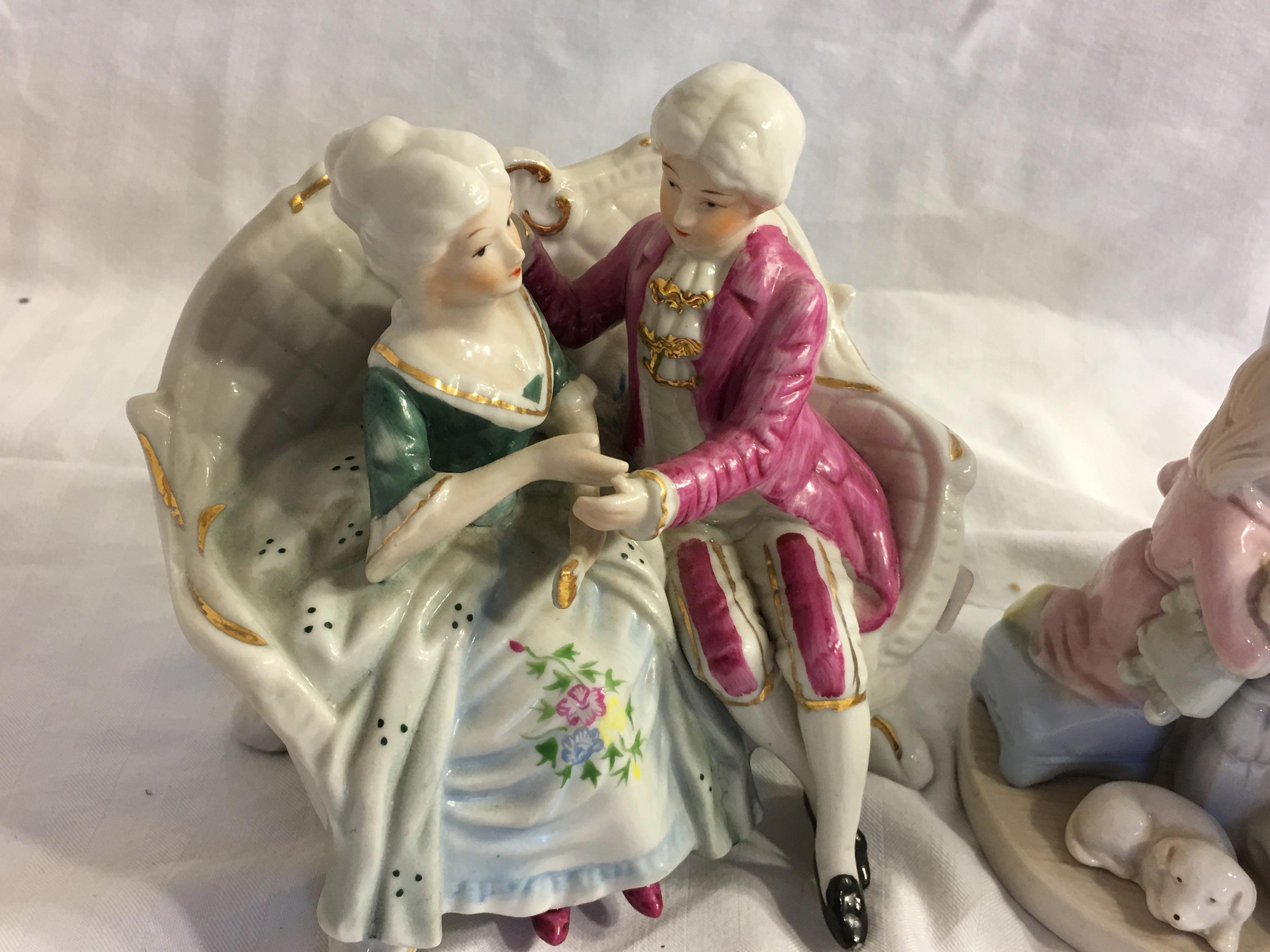 Lot of 2 Pieces Collector Porcelain Figurines Size:5-6"tall - See Pictures