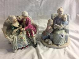 Lot of 2 Pieces Collector Porcelain Figurines Size:5-6"tall - See Pictures