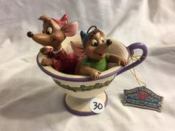 Collector Disney Tradition Jim Shore Enesco Figurine "Jag and Gus" Tea For Two" Size:4.3/4"tall