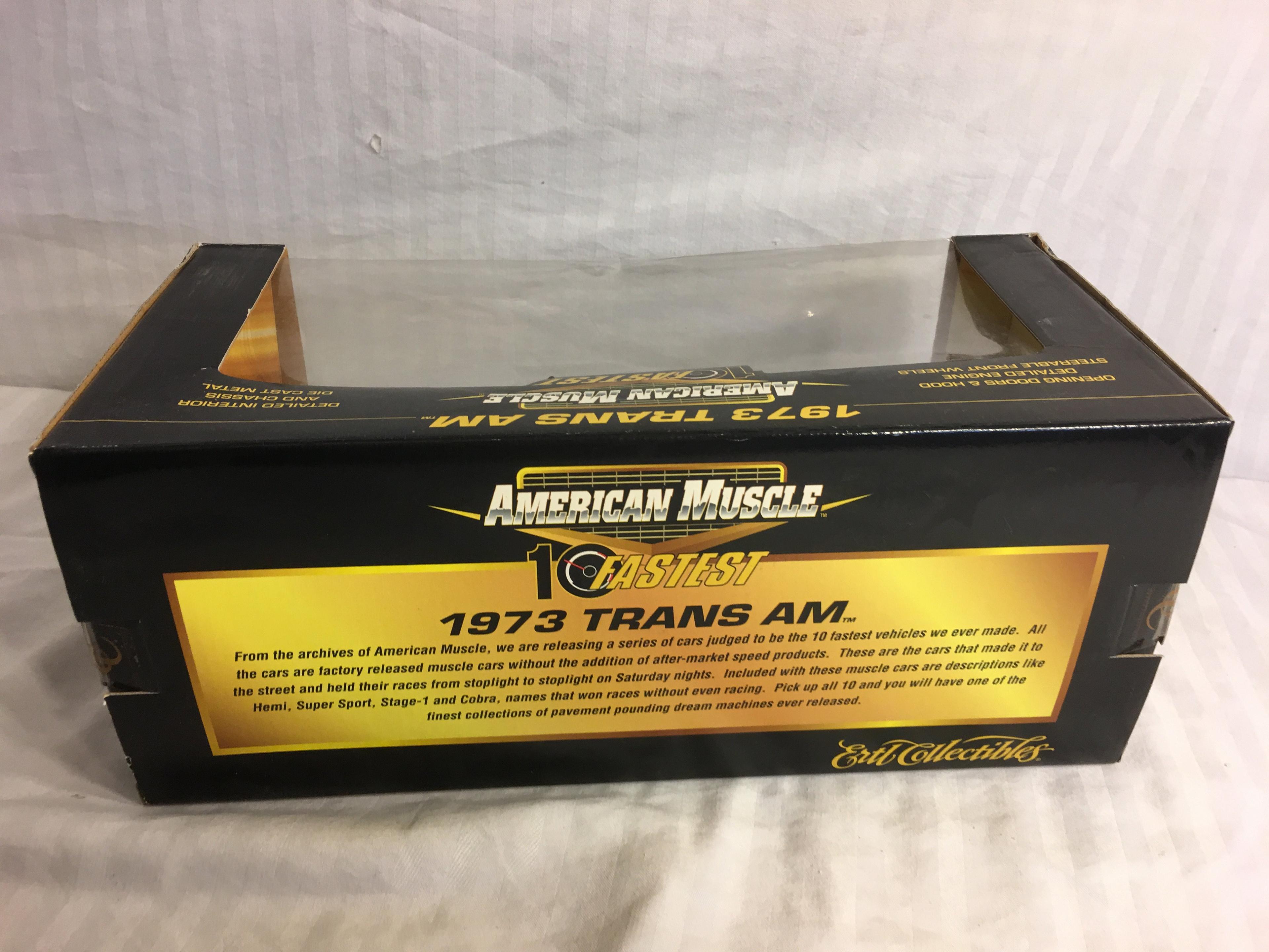 Collector American Muscle 1973 Trans Am Fastest 1/4 Mile 13.54 @ 104.29MPH 1:18 DieCast