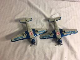 Lot of 2 Pieces Collector Loose Mopar Die-Cast Airplane Size:8.5x6.5" Has Minor Damage both