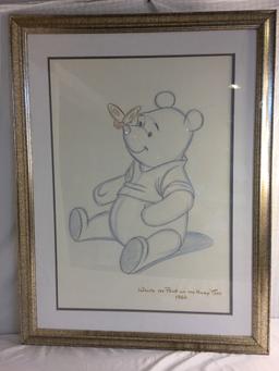The Walt Disney " Winnie the Pooh and The Honey Tree 1966 Sketch Framed Size:35"Tall by 25"Width