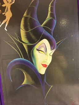 Collector Original Painting On Canvas Signed "Evil Queen" From Snow white & Seven Drwafts in Frame