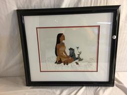 Collector The Walt Disney "Pocahontas" Edition Size:5000 Sericel W/COA In Frame Size:18.5"x22"