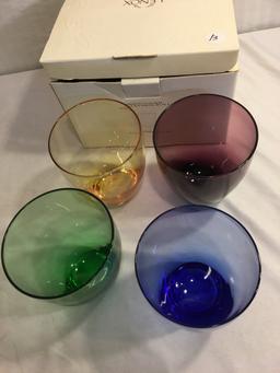 Collector Lenox Asorted Color Gems DOF S/4 SKU #6050744 Glass Size: 5"tall - See Pictures