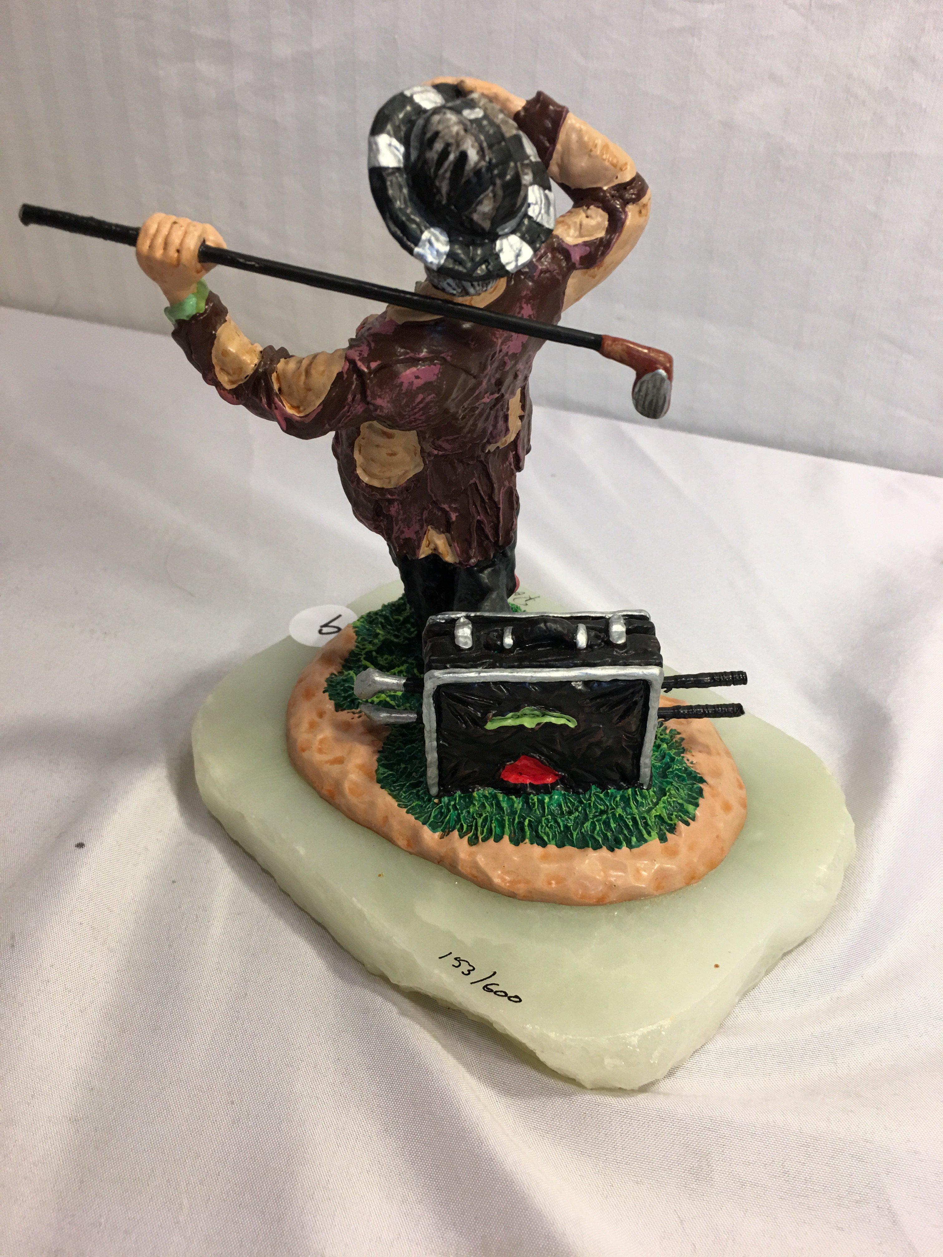 Collector 2009 Ron Lee's World Of Clown Sculpture Golfing Figurine Size: 6"Width by 7" tall Figrine
