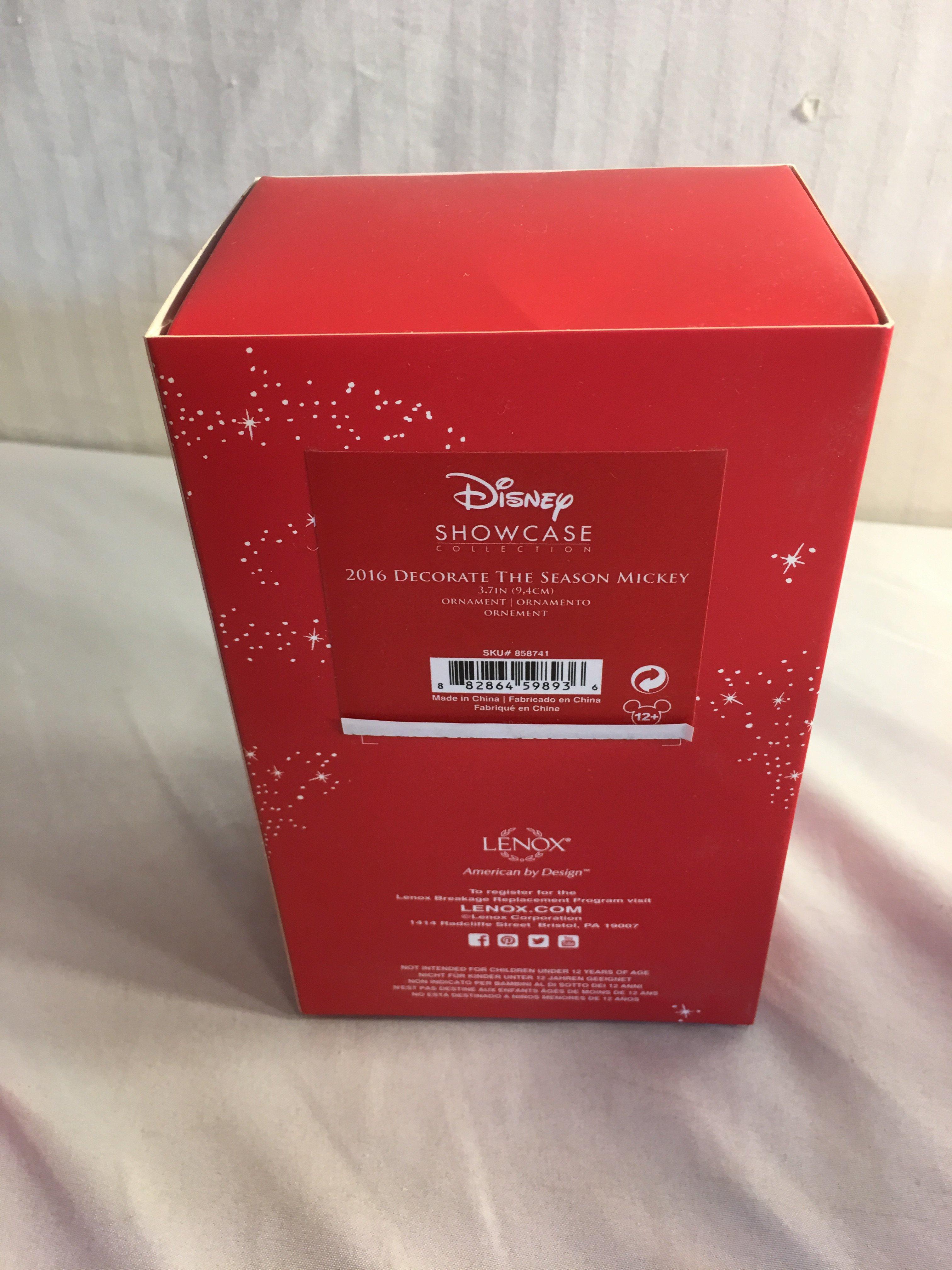 Lenox American By Design Disney Showcase 2016 Decorate The Season Mickey Onr. 6.5/8"Box