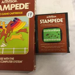 Collector Vintage ActiVision Stampede Video Game Cartridge Atari Game