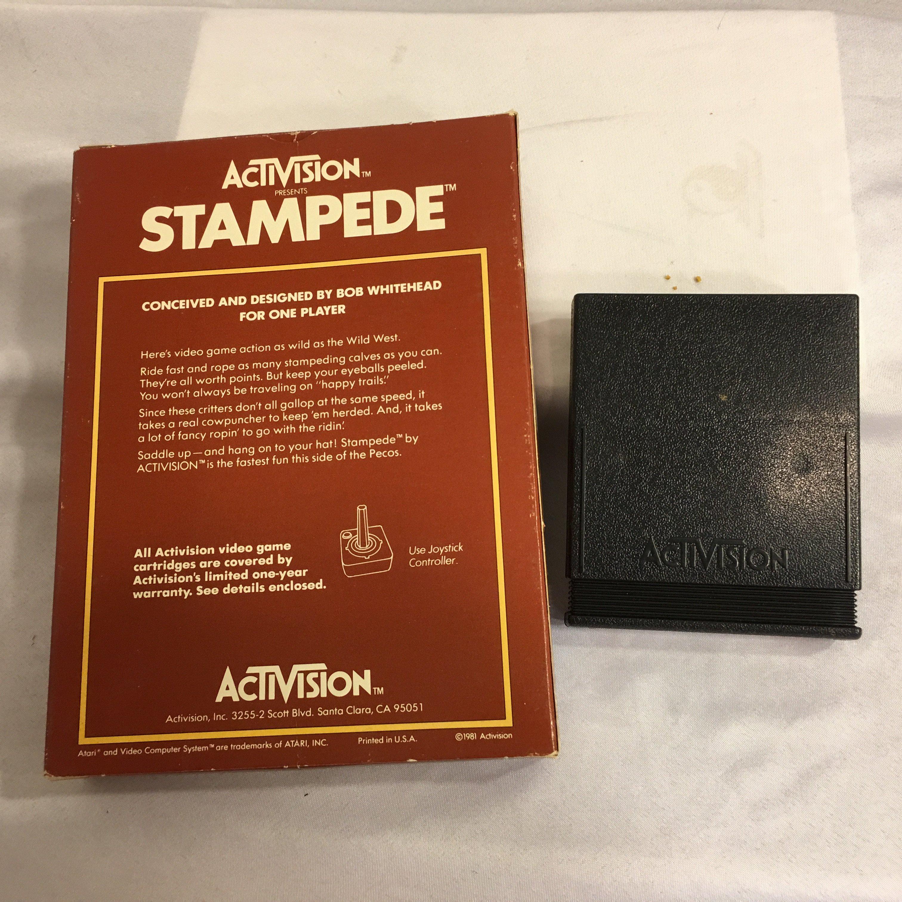 Collector Vintage ActiVision Stampede Video Game Cartridge Atari Game