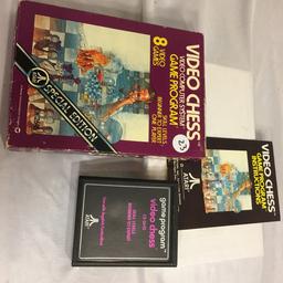 Collector Vintage Atari Special Edition Video Chess CX2645 Video Game Game Program