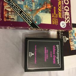 Collector Vintage Atari Special Edition Video Chess CX2645 Video Game Game Program