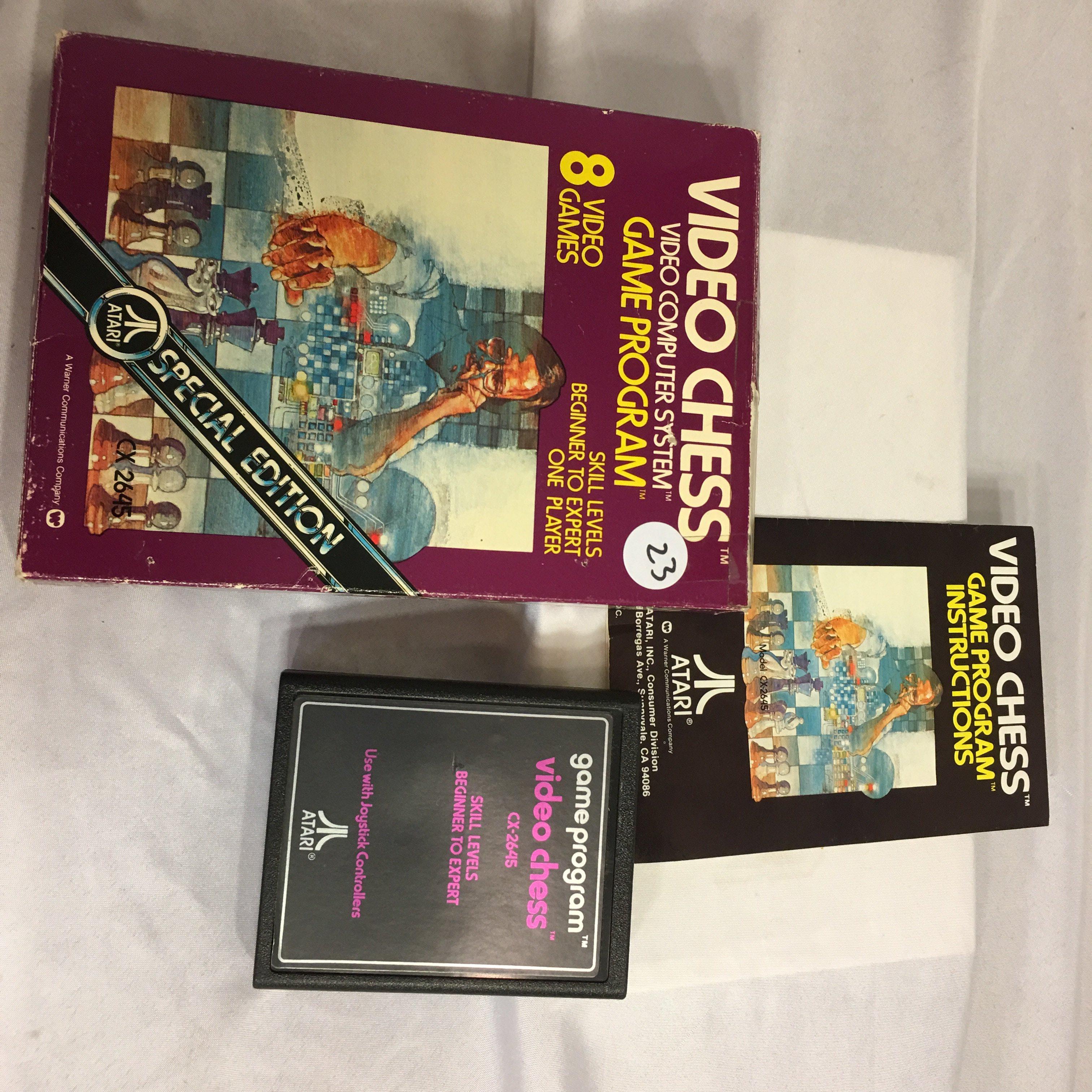 Collector Vintage Atari Special Edition Video Chess CX2645 Video Game Game Program