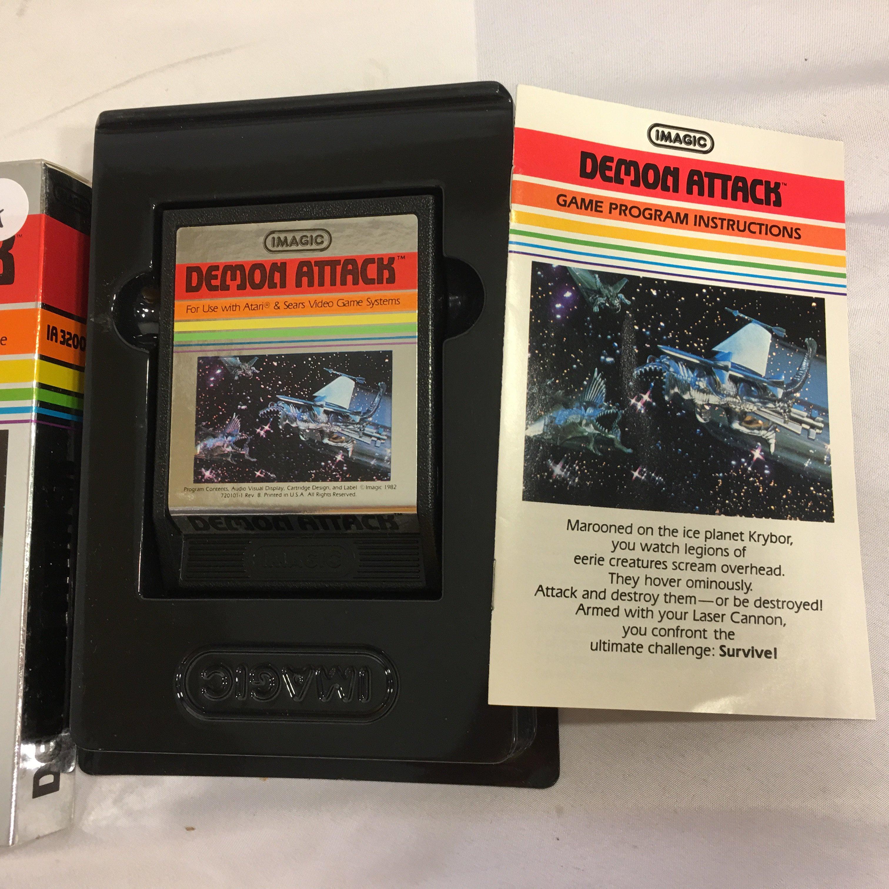 Collector Vintage 1982 Imagic  Demon Attack Video Game Cartridge For Atari