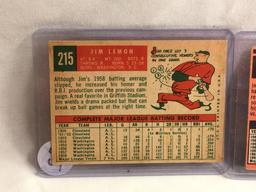 Lot of 2 Pcs Collector Vintage Sports Baseball Trading Cards Jim Lemon and Paul Lindblad Sport Cards