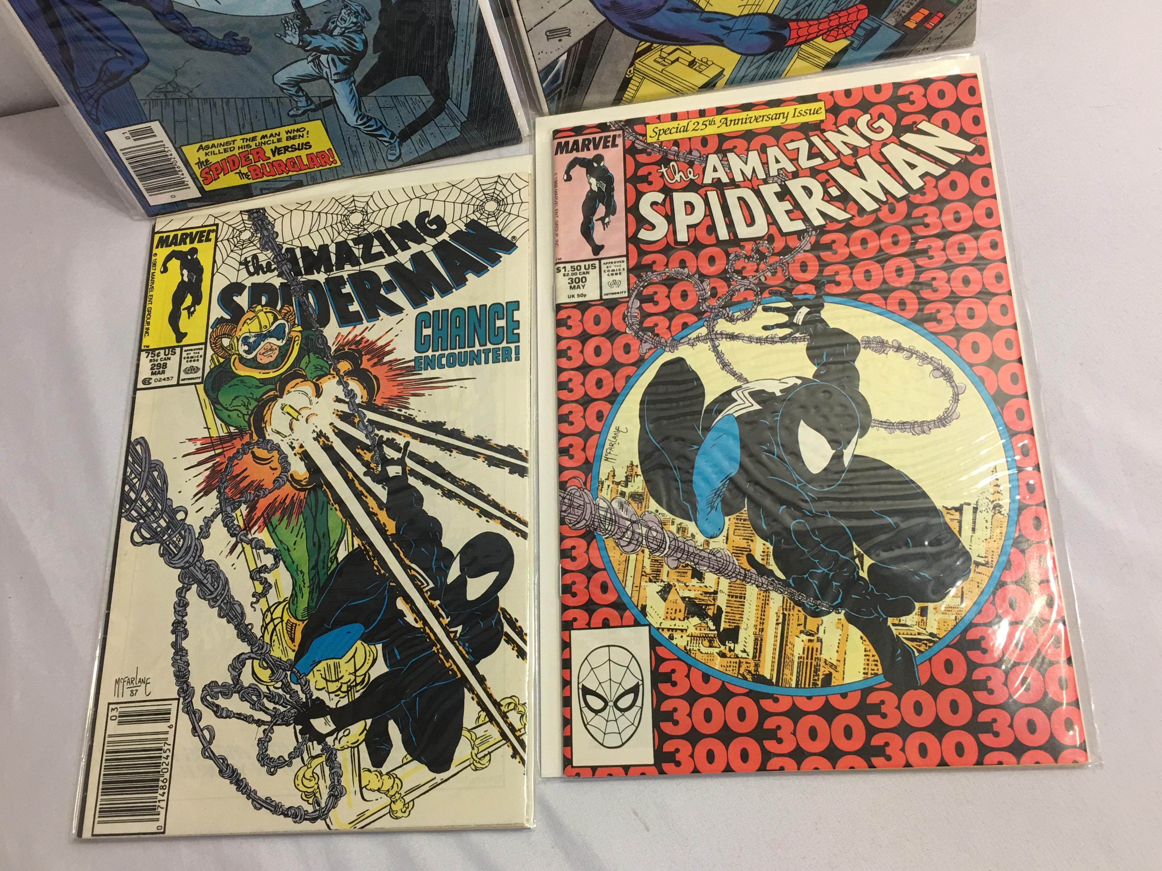 Lot of 4 Pcs Collector Vintage Marvel Comics The Amazing Spider-man No.98.200.298.300. Comics