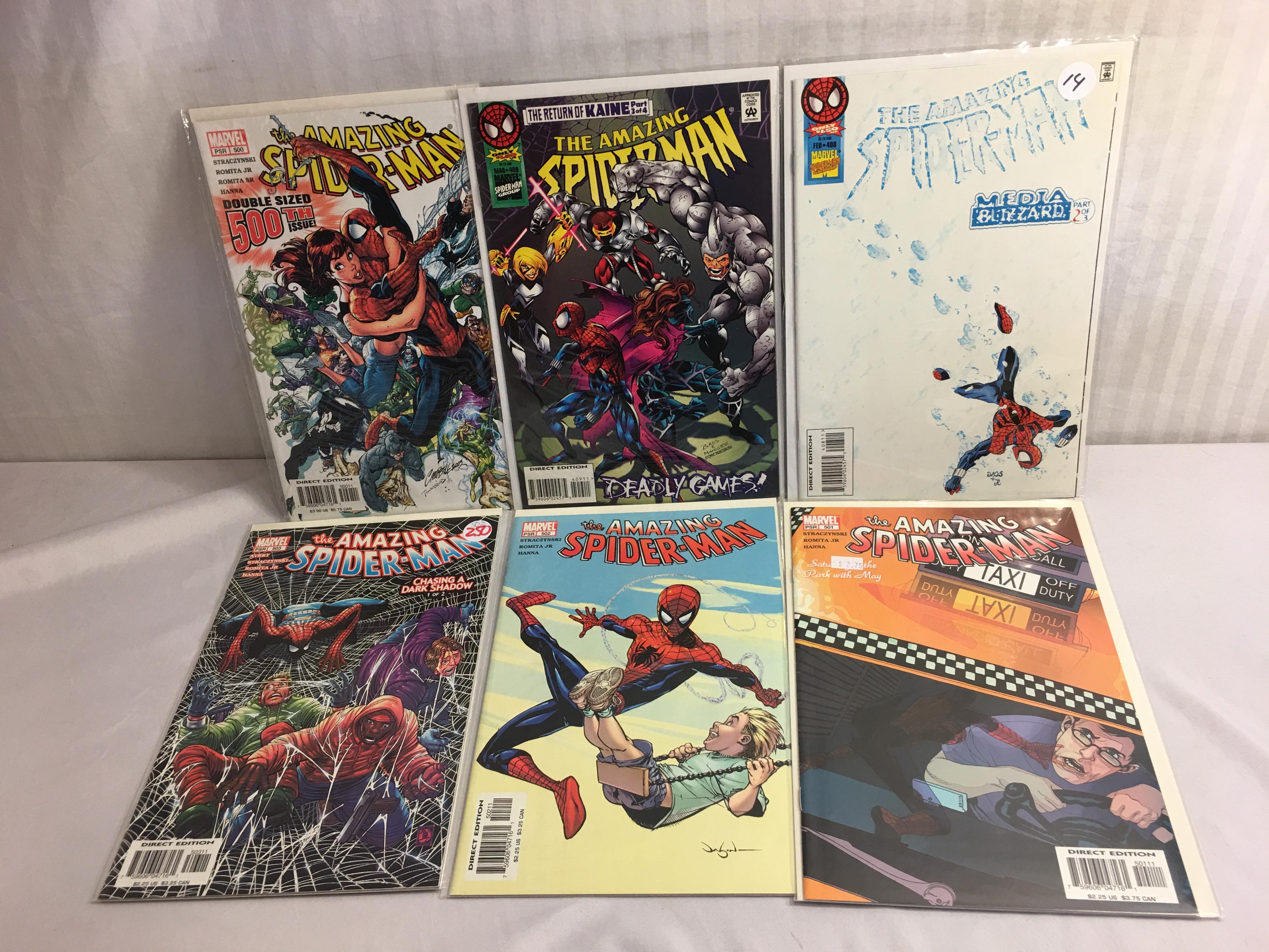 Lot of 6 Pcs Collector  Marvel Comics Amazing Spider-man No.408.409.500.501.502.503.