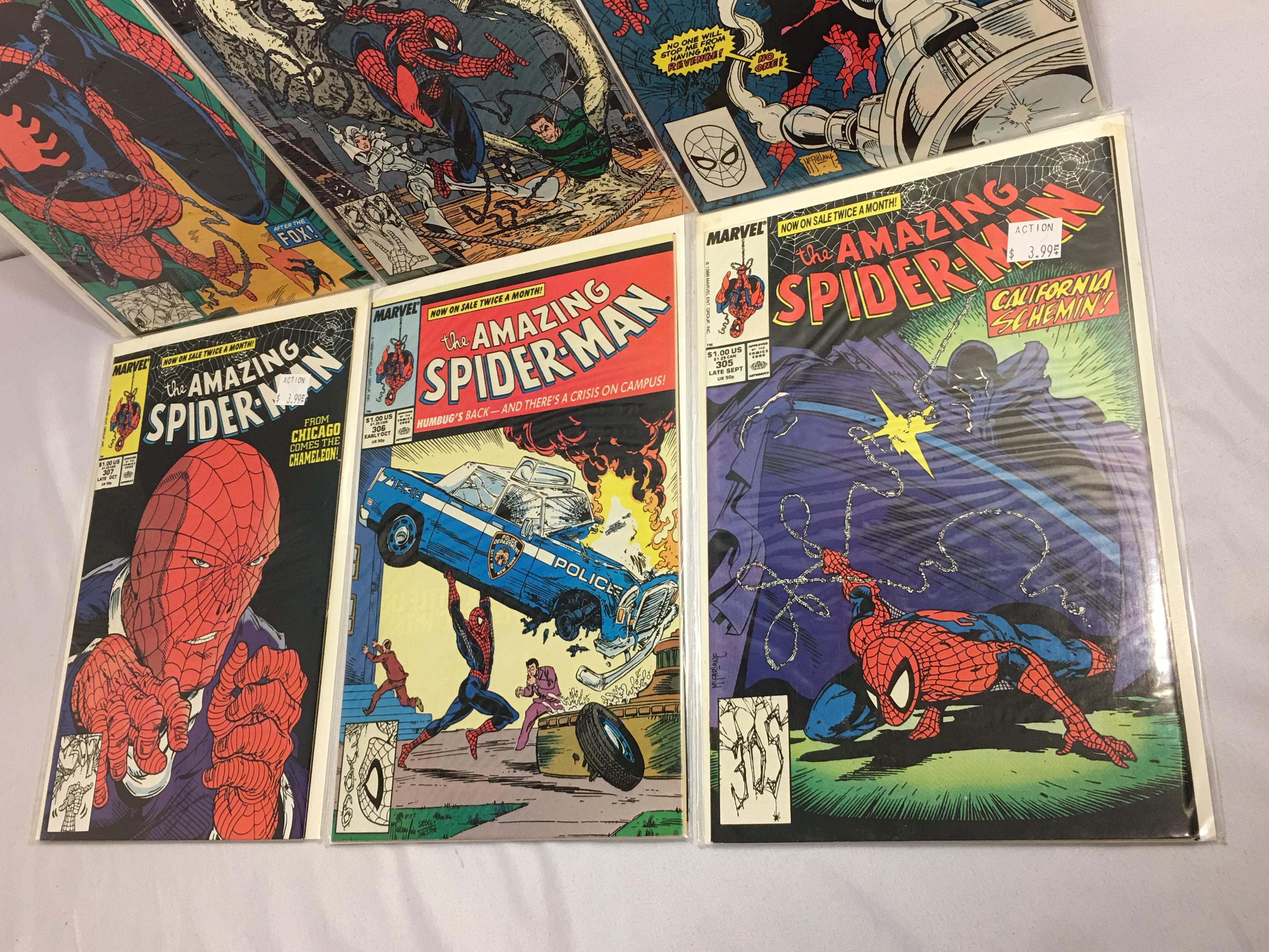 Lot of 6 Pcs Collector Vintage Marvel Comics Amazing Spider-man No.302.303.304.305.306.307.