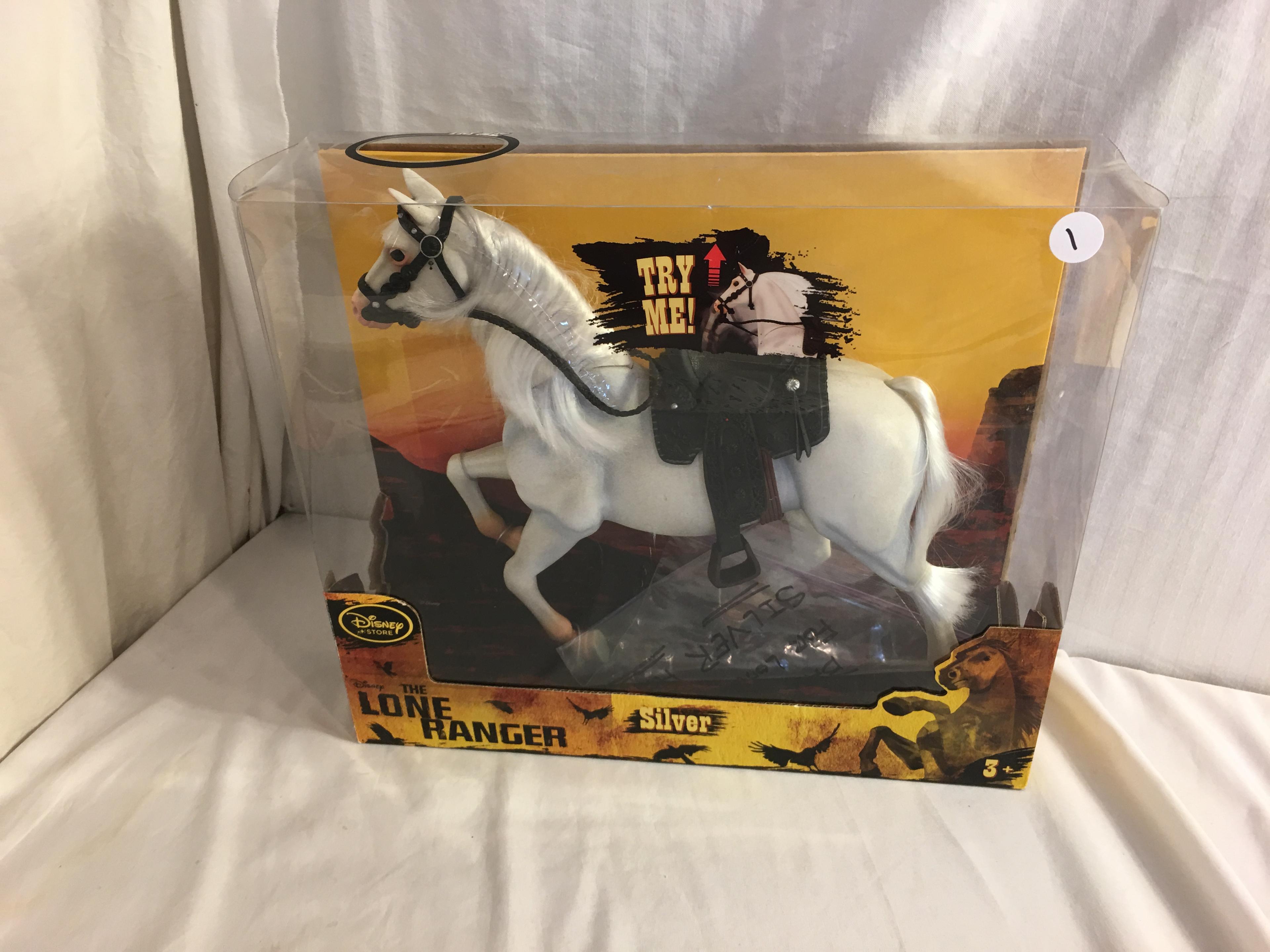 NIB Collector Disney Store The Lone Ranger Silver Horse Action Figure Box: 14"x12"