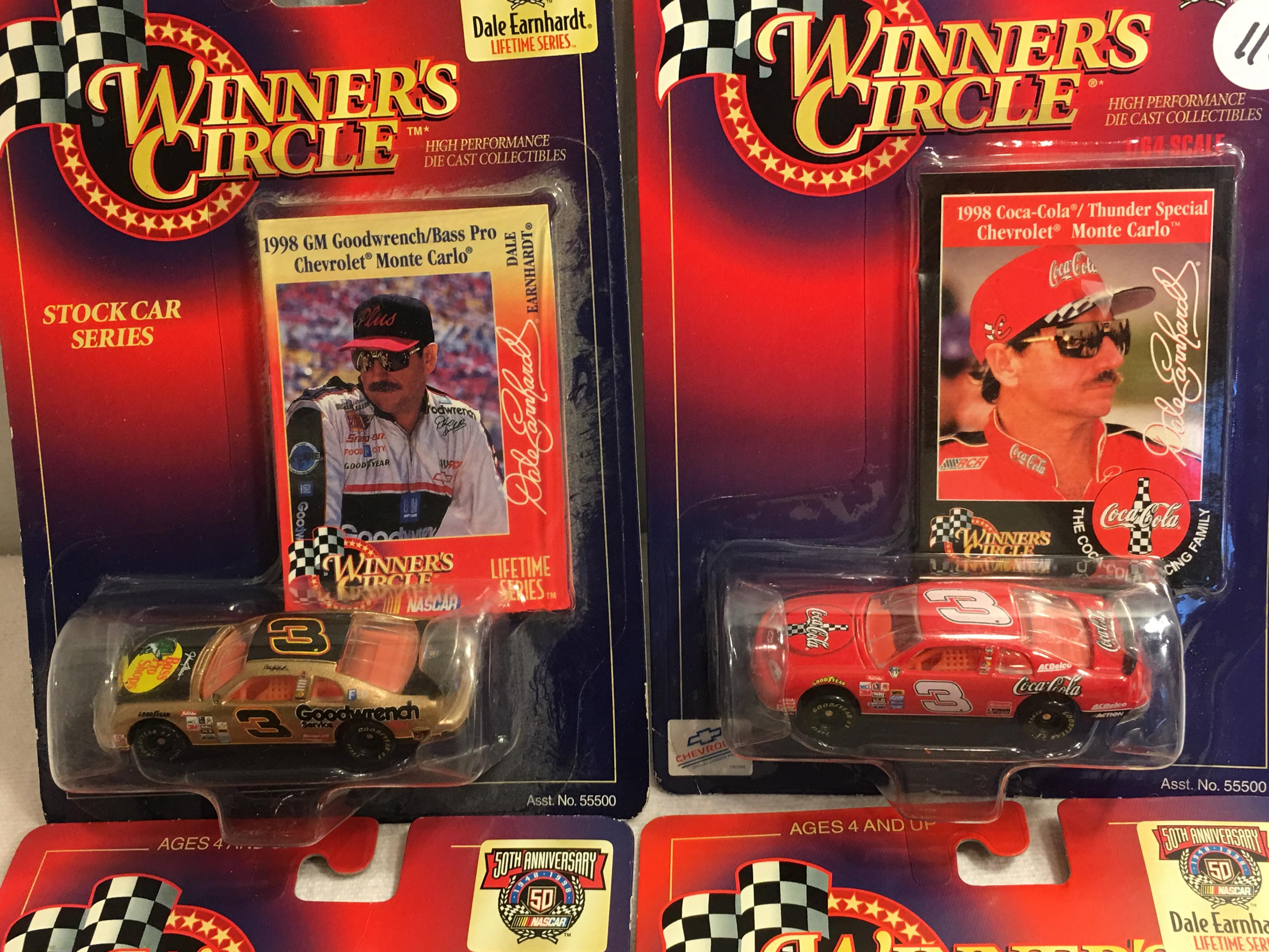 Lot of 4 NIP Collector Winners Circle Assorted Die Cast Cars 1:64 Scale