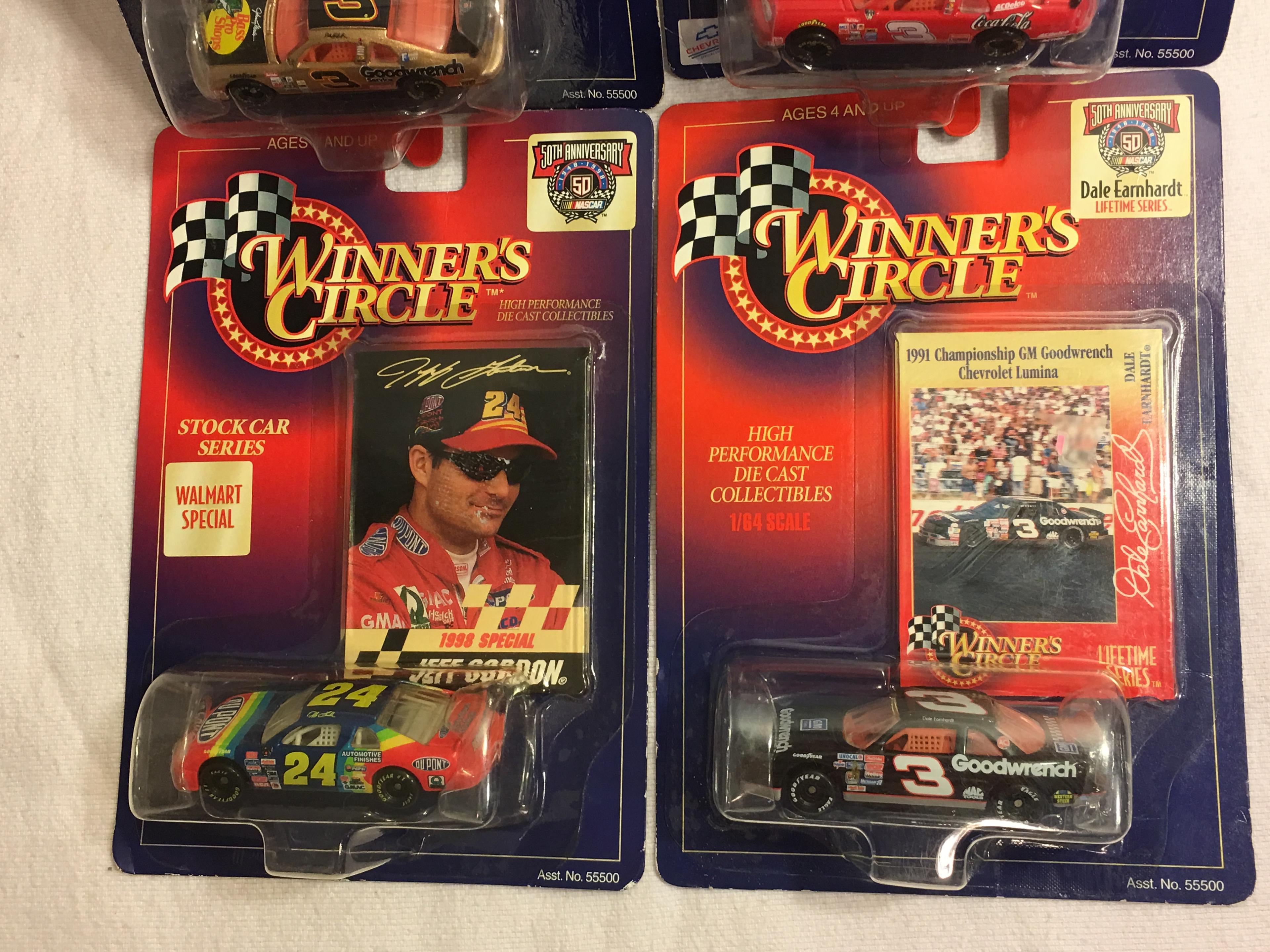 Lot of 4 NIP Collector Winners Circle Assorted Die Cast Cars 1:64 Scale