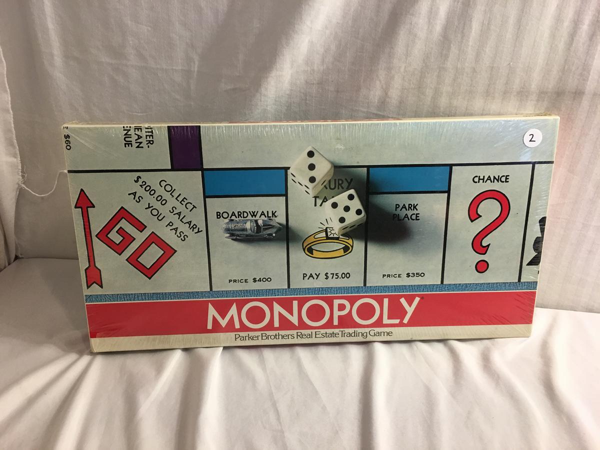 NIB Vintage 1975 Collector Parker Brothers Monopoly Game Board Sealed Box: 10"x20"