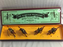 Collector Britains The Norfolk Yeomanry Hand Painted Metal Model Figures  Box: 4"x15.5"