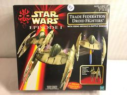 NIB Hasbro Star Wars Episode I Trade Federation Droid Fighters Vehicles box: 10x10.5