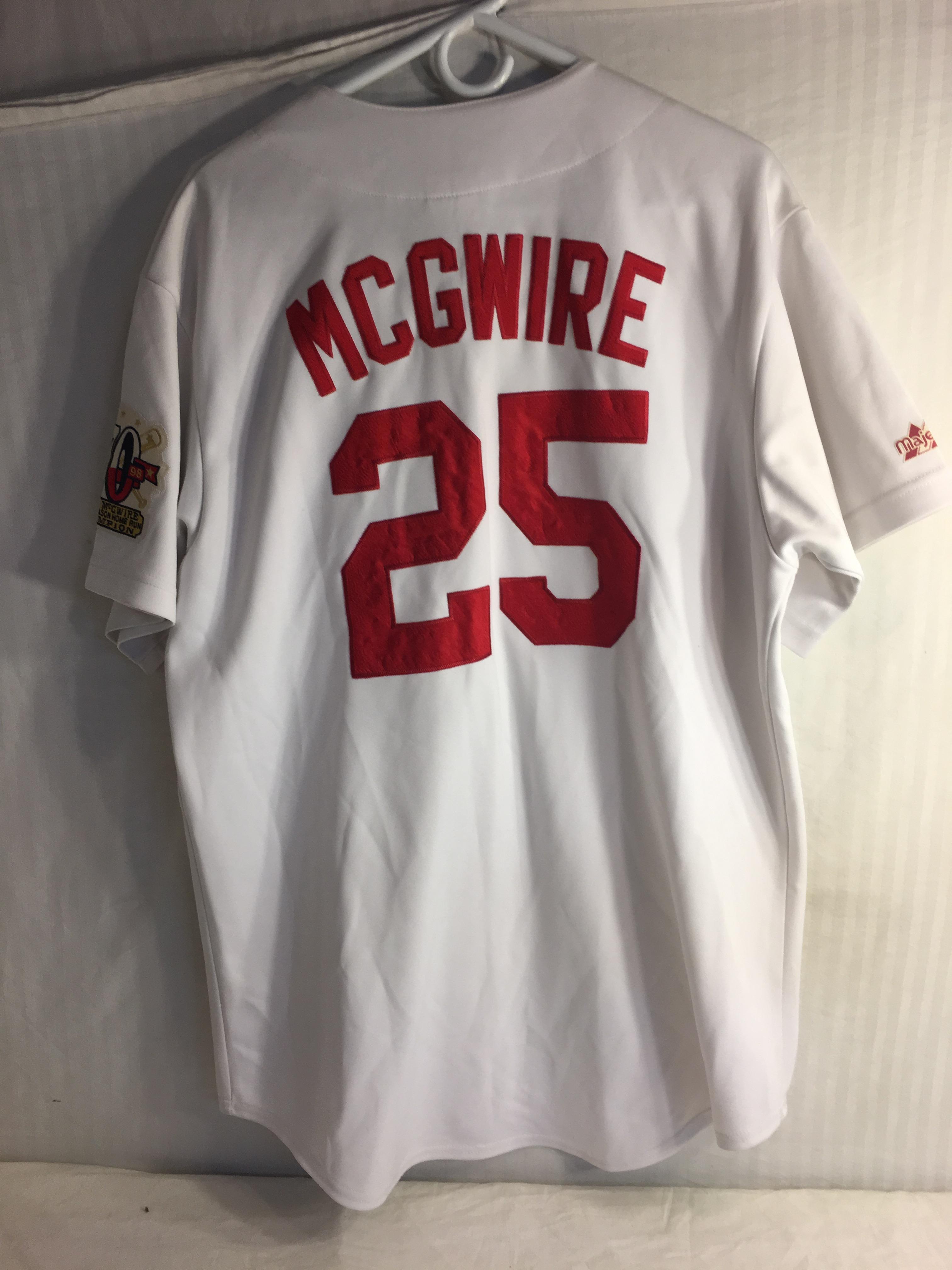 Collector Used 1998 Majestic Genuine  Mark McGwire Single Saeson Home Run Champion Jersey