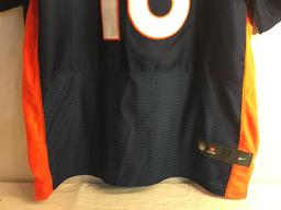 Collector Used NFL Players On Field Nike Nike Broncos #18 Manning Drak Blue Jersey Sz:52