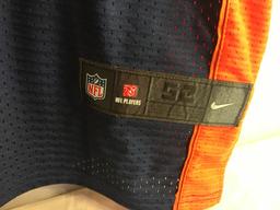 Collector Used NFL Players On Field Nike Nike Broncos #18 Manning Drak Blue Jersey Sz:52